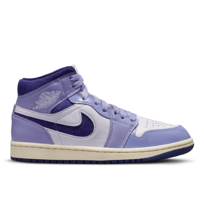 Tênis Feminino Nike Air Jordan 1 Mid Se "sky Purple" Branco/lilás