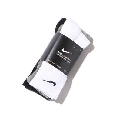 Meia Nike Everyday Cush Crew ( 3 Pares ) Colorido