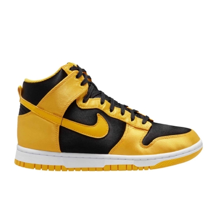 Tênis Nike Feminino Dunk High "goldenrod Satin" Preto/amarelo