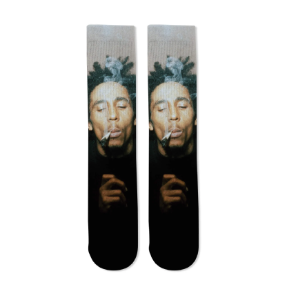 Meia Primitive X Bob Marley Kaya Cinza