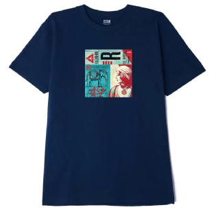 Camiseta Obey Fragile Cargo Azul Marinho