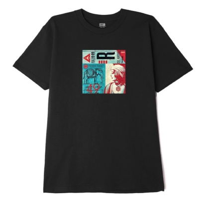 Camiseta Obey Fragile Cargo Preto