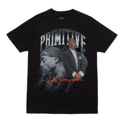 Camiseta Primitive X Tupac Legend Preto