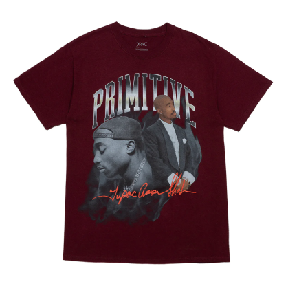 Camiseta Primitive X Tupac Legend Vinho