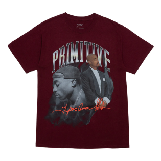 Camiseta Primitive X Tupac Legend Vinho