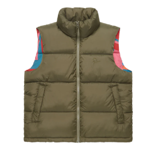 Colete Puffer Parra Sitting Pear Verde Escuro