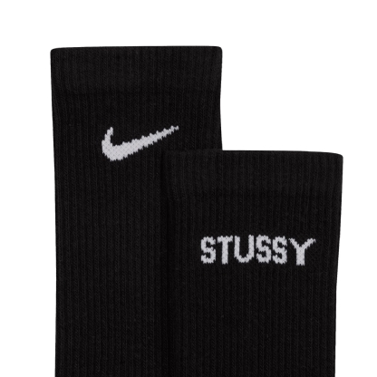 Meia Nike X Stussy Cushioned Crew ( 3 Pares ) Preto