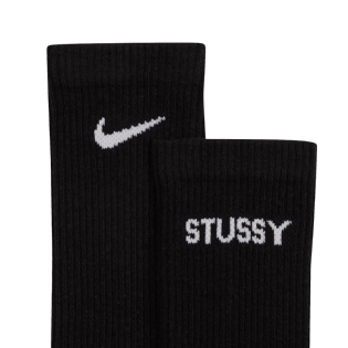 Meia Nike X Stussy Cushioned Crew ( 3 Pares ) Preto