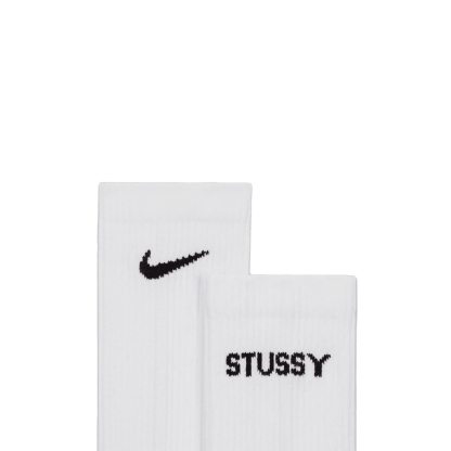 Meia Nike X Stussy Cushioned Crew ( 3 Pares ) Branco