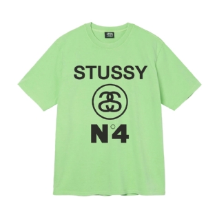 Camiseta Stussy Number 4 Pig Dyed Verde