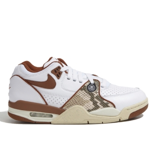 Tênis Nike X Stussy Air Flight 89 Low Sp Branco/marrom
