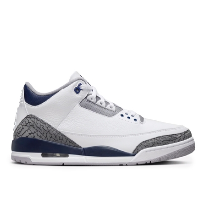 Tênis Nike Air Jordan 3 Retro " Midnight Navy " Branco