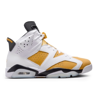 Tênis Nike Air Jordan 6 Retro " Yellow Ochre " Branco/amarelo