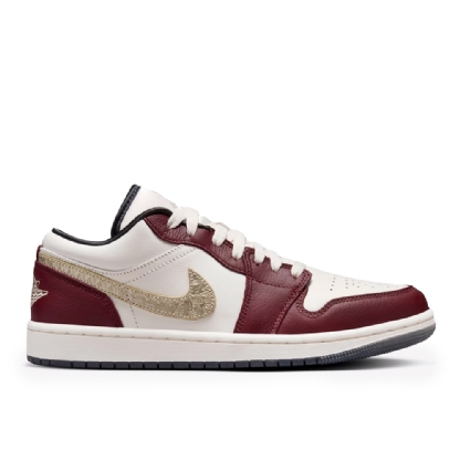 Tênis Nike Feminino Air Jordan 1 Low " Year Of The Dragon " Bege/vinho