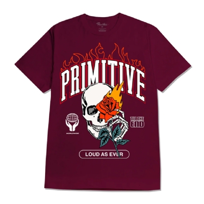 Camiseta Primitive Heat Vinho