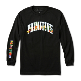 Camiseta Primitive Manga Longa Vitamins Preto
