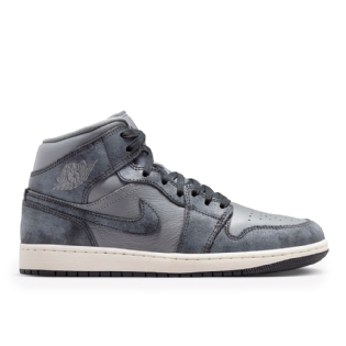 Tênis Nike Feminino Air Jordan 1 Mid " Distressed Grey " Cinza