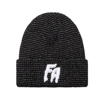 Gorro F.awesome Reflective Waffle Cuff Beanie Preto