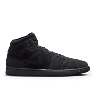 Tênis Nike Feminino Air Jordan 1 Mid " Monochrome Black " Preto