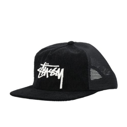Boné Stussy Corduroy Trucker Preto