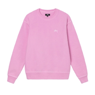Moletom Stussy Logo Crew Rosa