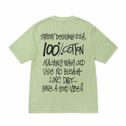 Camiseta Stussy Pig. Dyed Verde