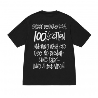 Camiseta Stussy Pig. Dyed Preto