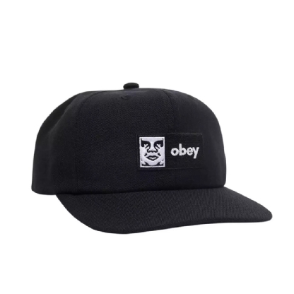 Boné Obey Case 6 Panel Classic Preto