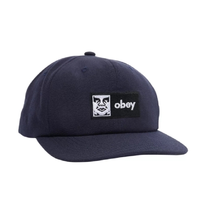 Boné Obey Case 6 Panel Classic Azul Marinho