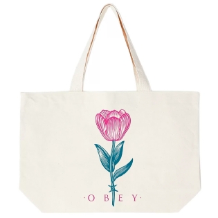 Totebag Obey Barbwire Flower Bege
