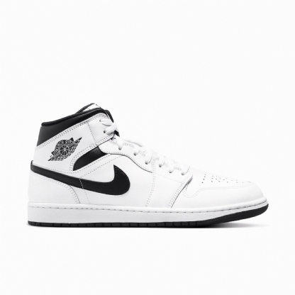 Tênis Nike Air Jordan 1 Mid " Reverse Panda " Branco/preto