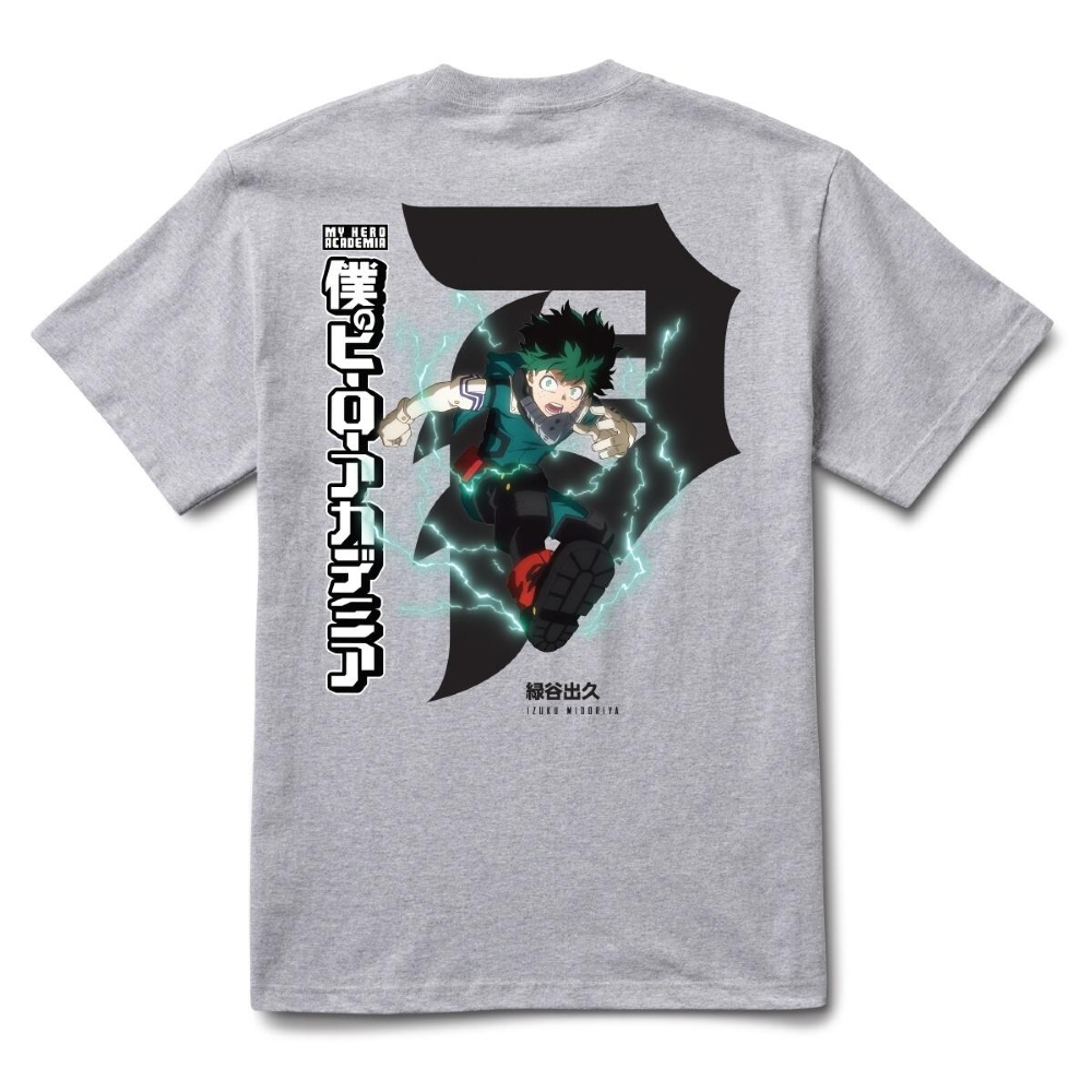 Camiseta Primitive Dirty P Izuku Midoriya Cinza