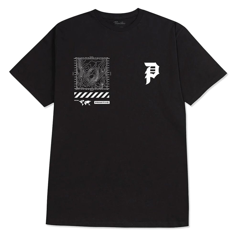 Camiseta Primitive X Call Of Duty "mapping Dirty" Preto