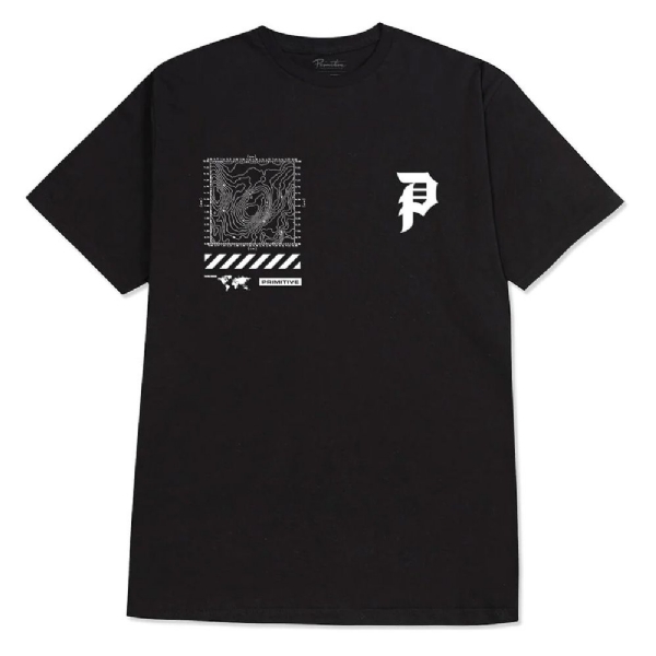 Camiseta Primitive X Call Of Duty "mapping Dirty" Preto