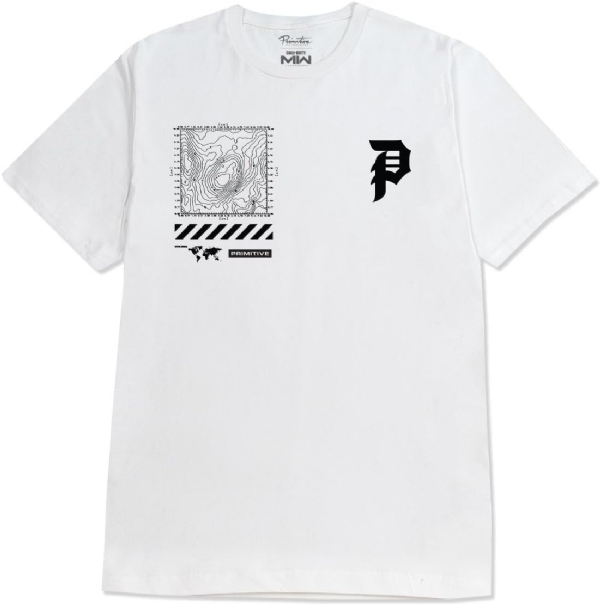 Camiseta Primitive X Call Of Duty "mapping Dirty" Branco