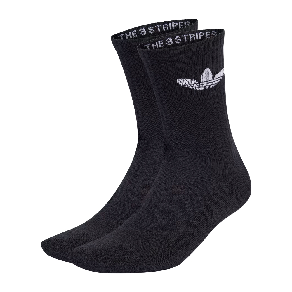 Meia Adidas Trefoil Crew Cush 3 Pares Preto