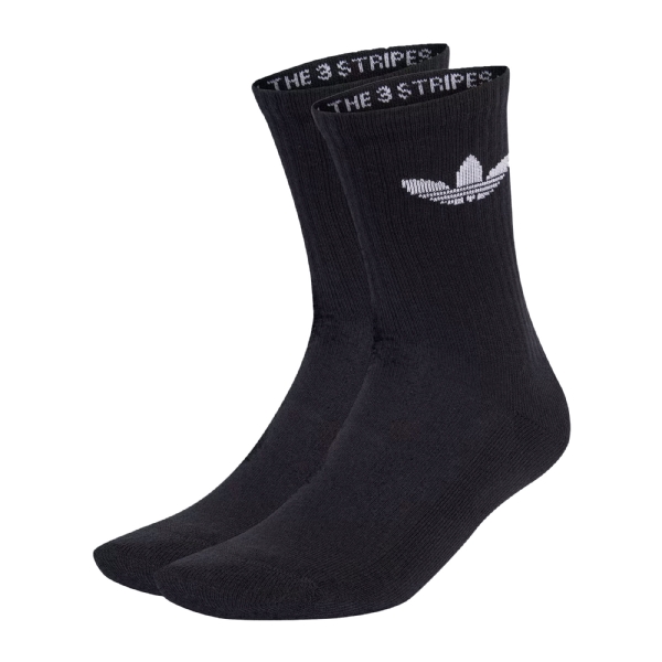 Meia Adidas Trefoil Crew Cush 3 Pares Preto