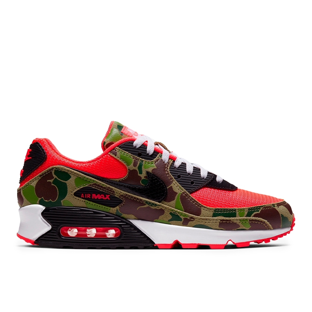 Tenis Nike Air Max 90 "dark Sage And Solar Red" Camuflado