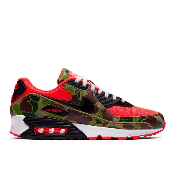 Tenis Nike Air Max 90 "dark Sage And Solar Red" Camuflado