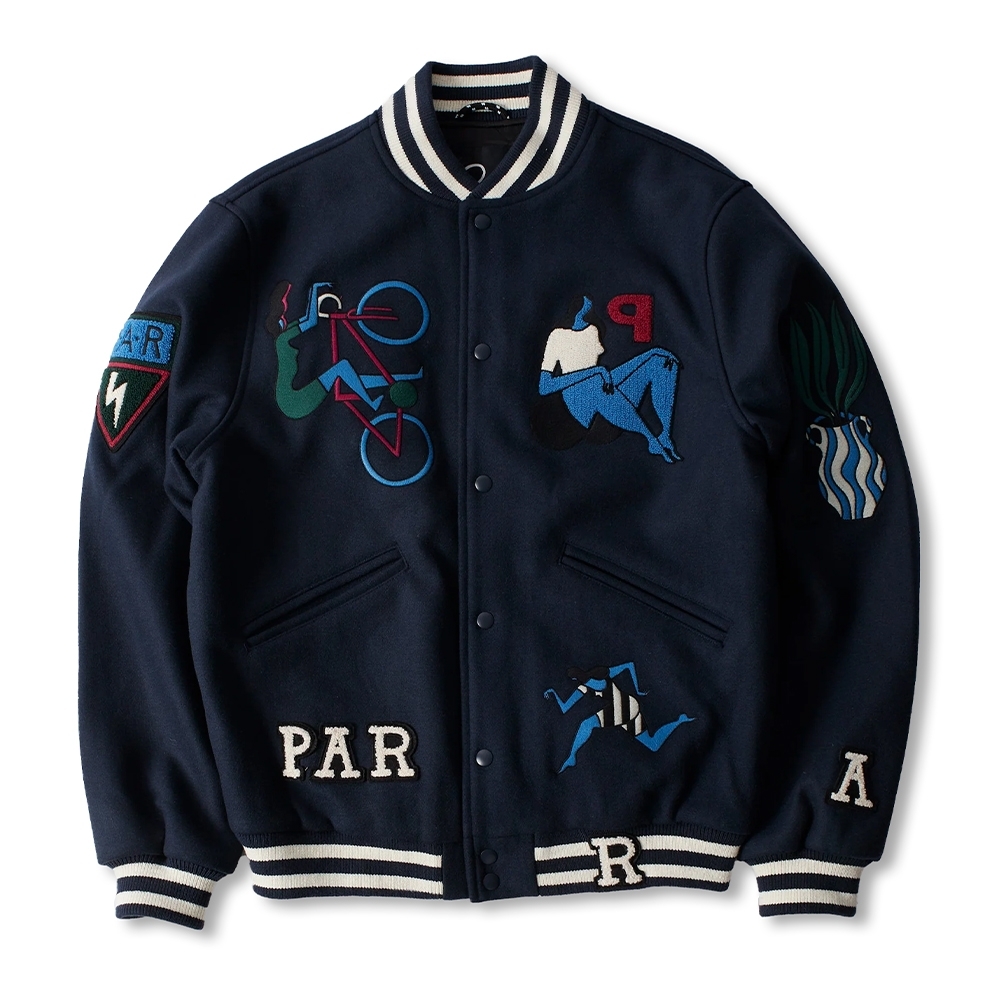 Jaqueta Parra Run Sit & Bike Varsity Azul Marinho