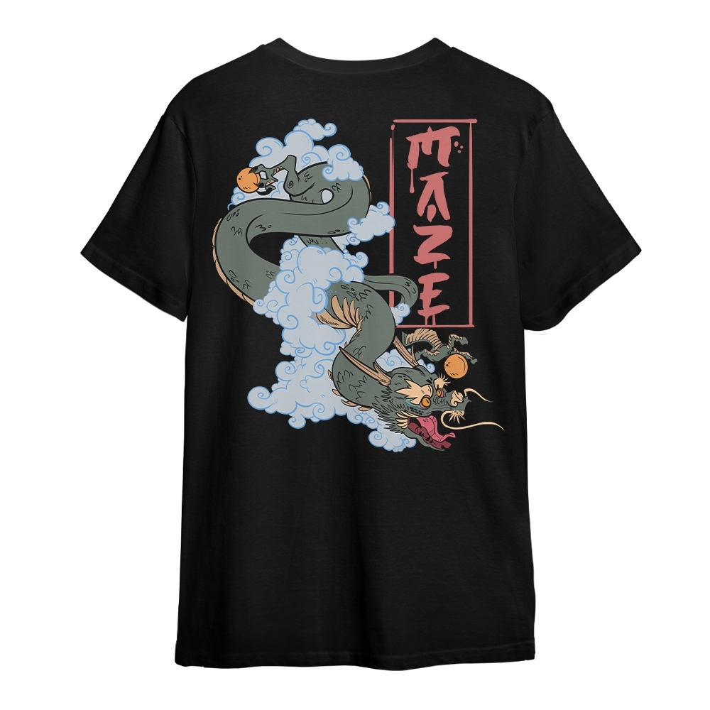 Camiseta Maze Dragon Preto