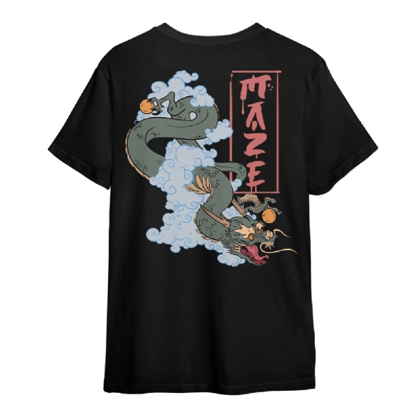 Camiseta Maze Dragon Preto