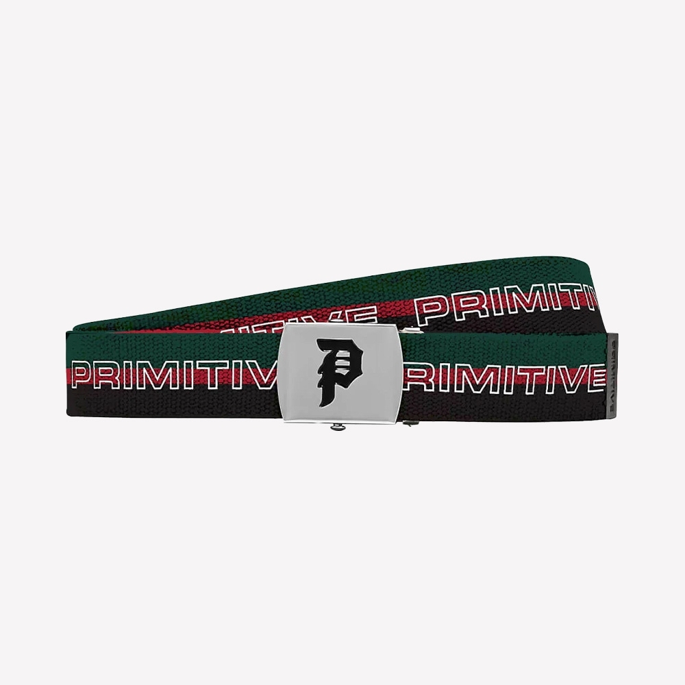 Cinto Primitive Euro Web Belt Preto/verde