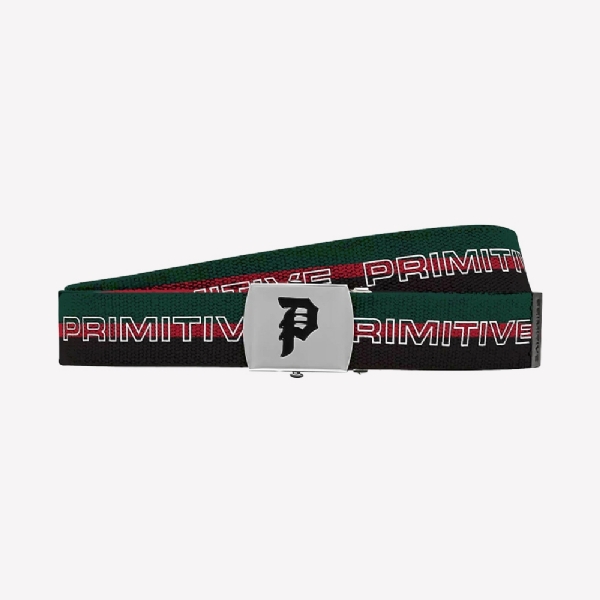 Cinto Primitive Euro Web Belt Preto/verde
