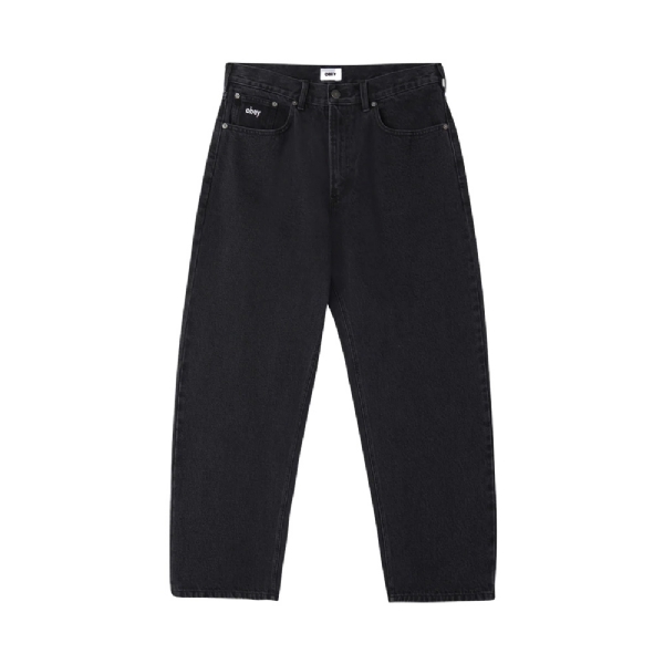 Calça Obey Bigwig Baggy Denim Preto