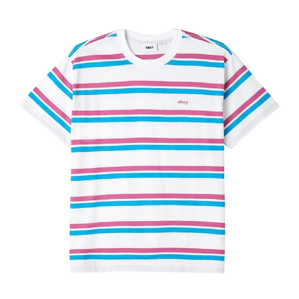 Camiseta Obey Distance Stripe Listrada