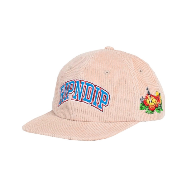 Boné Ripndip Summer Friends 6 Panel Corduroy Snapback Bege