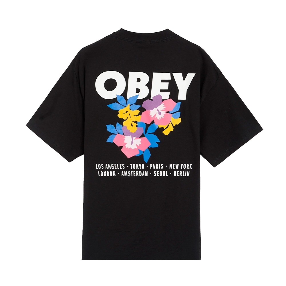 Camiseta Obey Floral Garden Preto