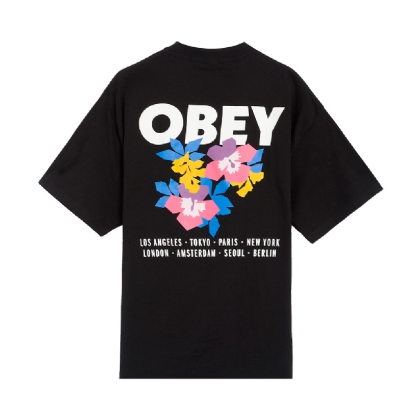 Camiseta Obey Floral Garden Preto