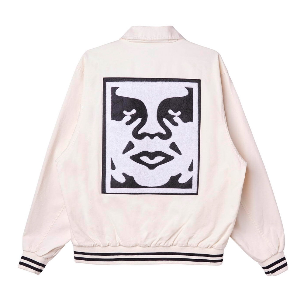 Jaqueta Obey Icon Face Varsity Creme